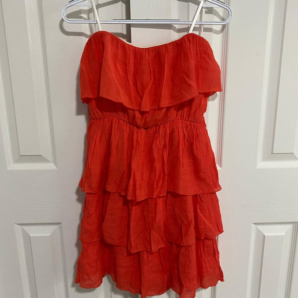 Strapples Ruffled Dress